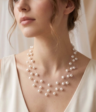 Колие Pearls Grace - Гердан от перли на три реда